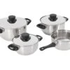 Merkloos 4-delige RVS Pannenset -Kampeer Speciaal Winkel 4 delige rvs pannenset ecommerce fb41
