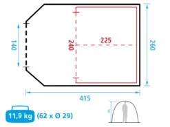 Obelink Benidorm 4 CoolDark Tunneltent -Kampeer Speciaal Winkel 576613 576613 images other obelink benidorm 4 blue afb7 2 ecommerce