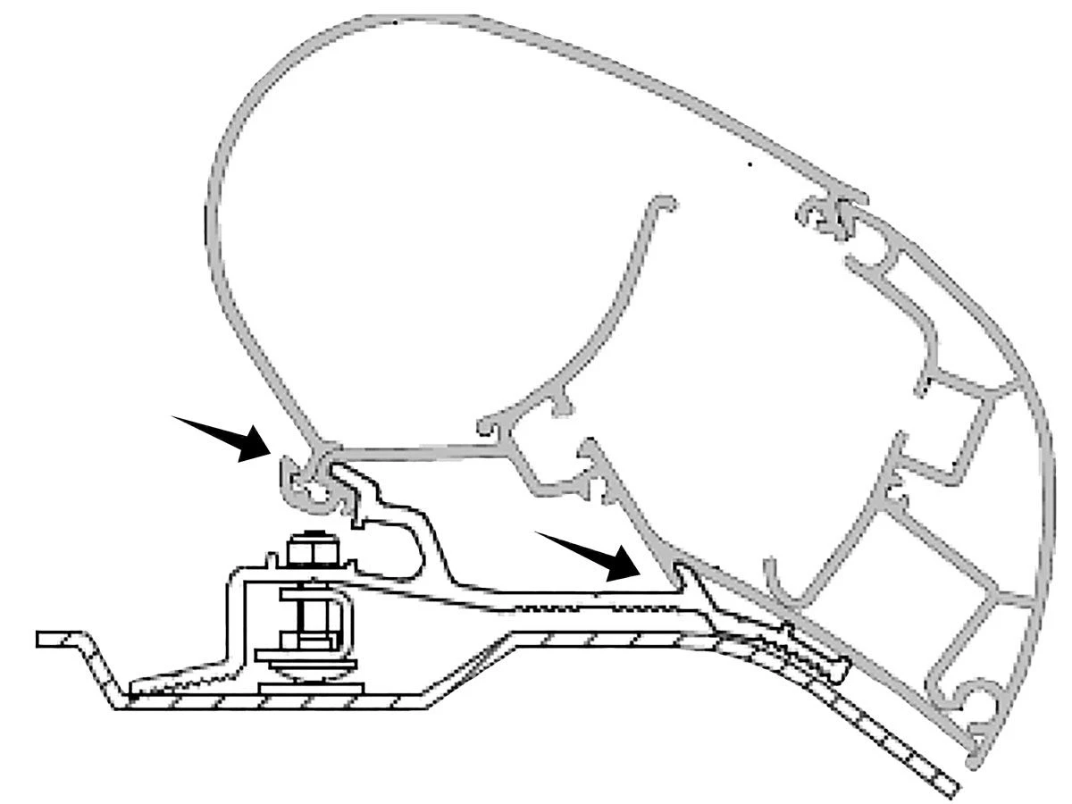 Dometic PerfectRoof Ducato H2 Adapter 3 Dometic PerfectRoof Ducato H2 Adapter