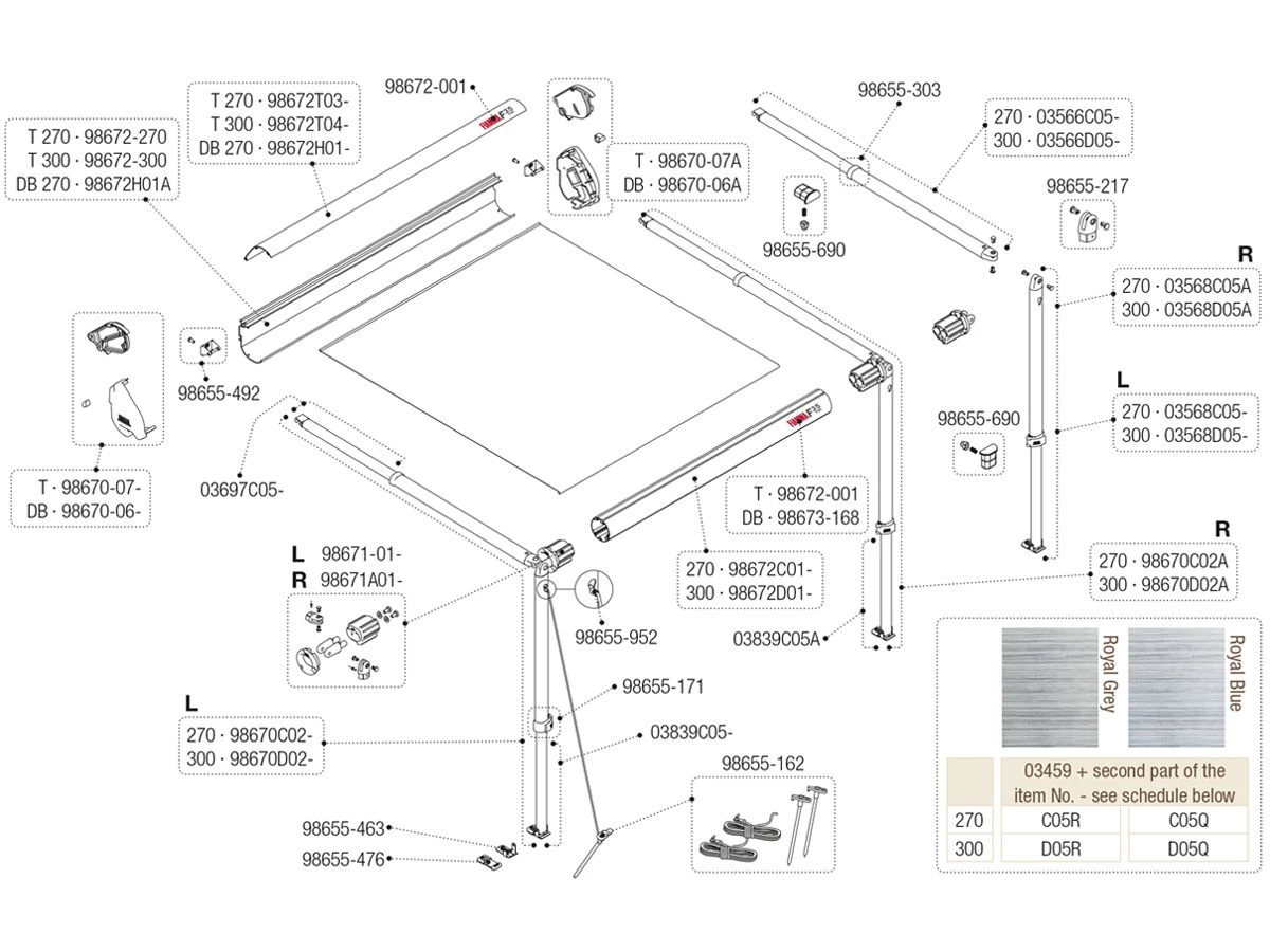 Fiamma Staander Rechts F35 Pro 270 4 Fiamma Staander Rechts F35 Pro 270 - Afbeelding 2