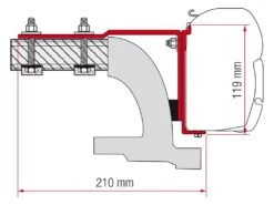 Fiamma F45 Adapter Mercedes Vito Voor 2004