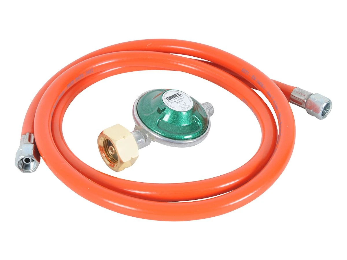 Gimeg 50mbar X 1,5mtr 1/4"l Gasdrukregelaarset 4 Gimeg 50mbar X 1,5mtr 1/4"l Gasdrukregelaarset - Afbeelding 2
