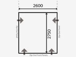 Dometic Club Air Pro 260 M Voortent -Kampeer Speciaal Winkel kampa dometic plattegrond club 260 m 2021 ecommerce 0908