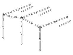 Obelink Luifelframe Staal 25 Mm Maat 2 - 7