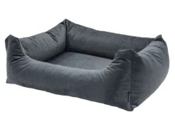 Madison Small Velours Grey Hondenmand