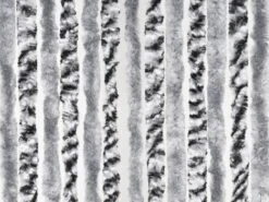 Obelink Zwart/grijs Gestreept Chenille Gordijn