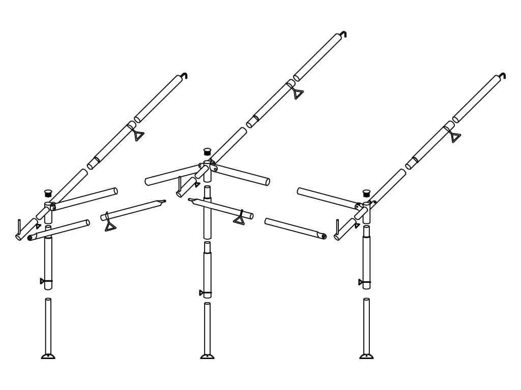 Obelink Voortentframe Staal 25 Mm Maat 2 - 7 3 Obelink Voortentframe Staal 25 Mm Maat 2 - 7